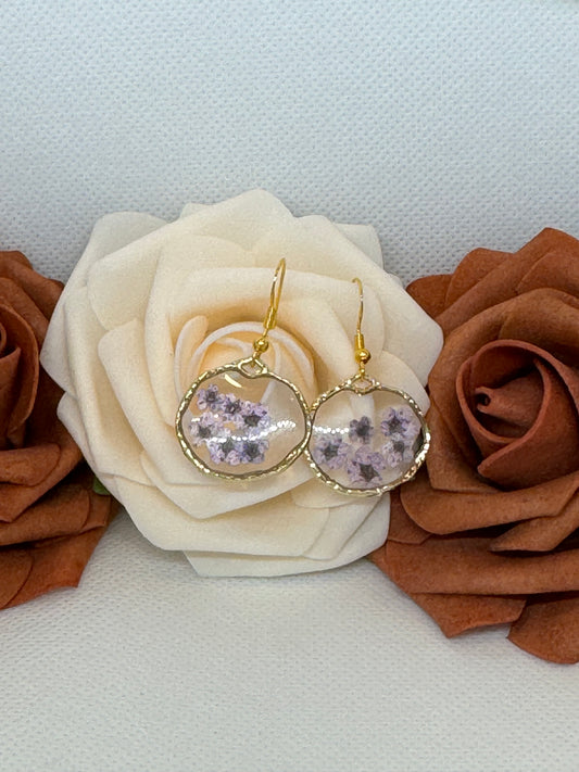 Forget-me-not Resin Earrings | Resin Art Jewelry | Dried Flowers Jewelry | Stocking Stuffers | Unique Christmas Gifts