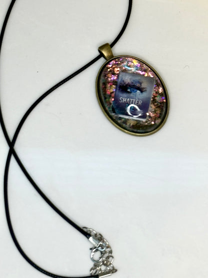 Handcrafted Resin Pendant for Book Lovers – Iridescent Design with Literary Vibes | Stocking Stuffers | Unique Christmas Gifts