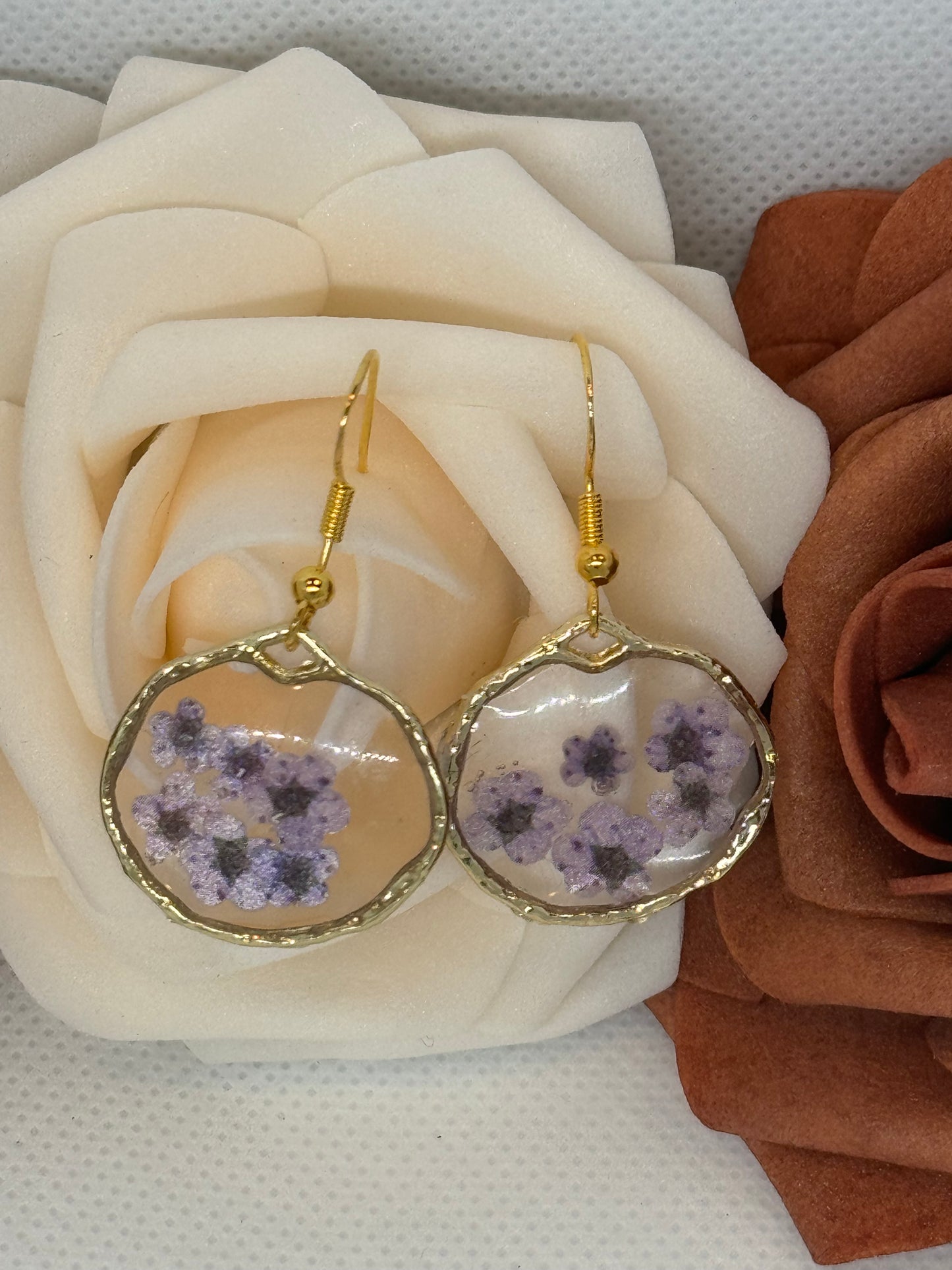 Forget-me-not Resin Earrings | Resin Art Jewelry | Dried Flowers Jewelry | Stocking Stuffers | Unique Christmas Gifts