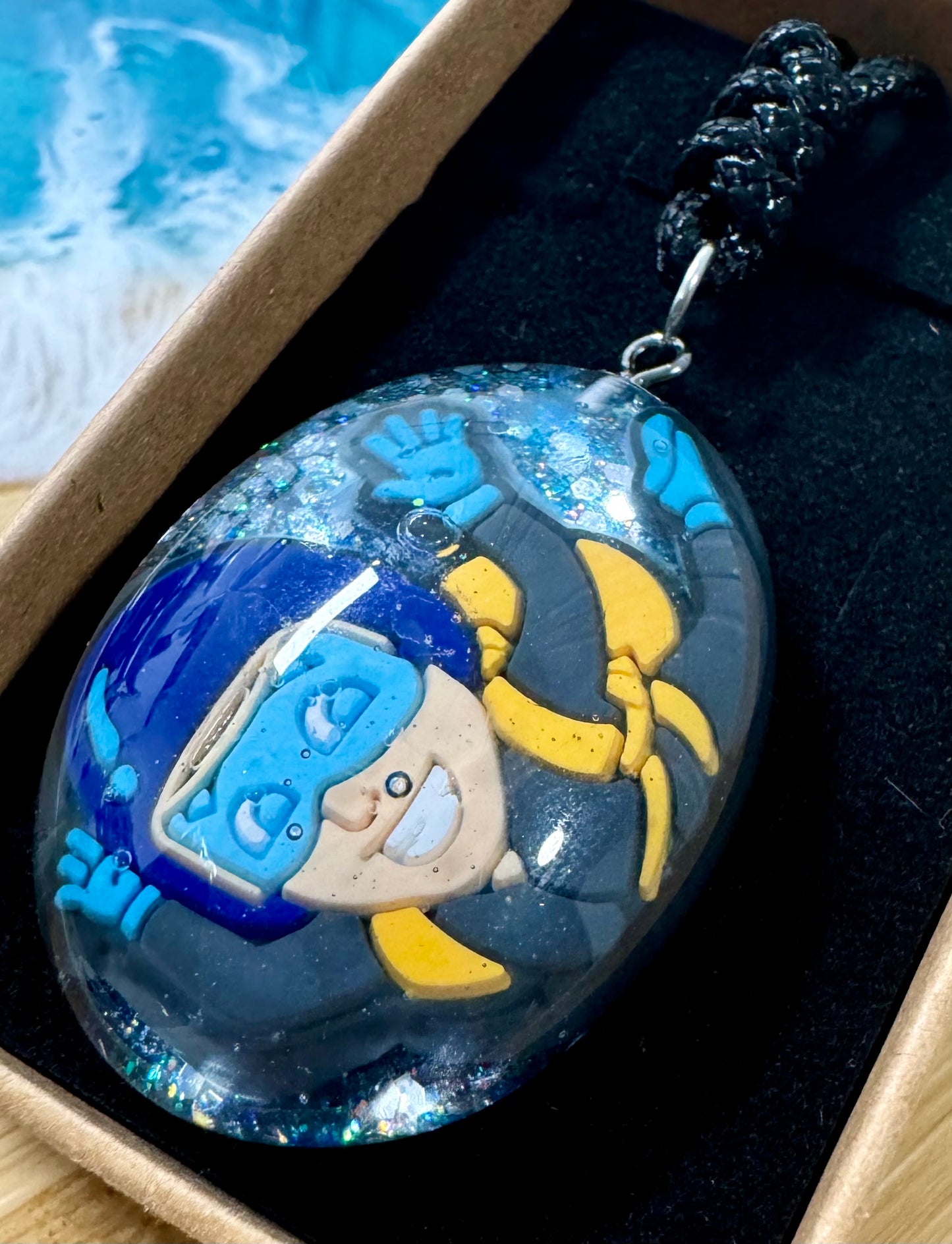 Fun Skydiver Resin Pendant – Handcrafted Adventure-Inspired Jewelry | Stocking Stuffers | Unique Christmas Gifts