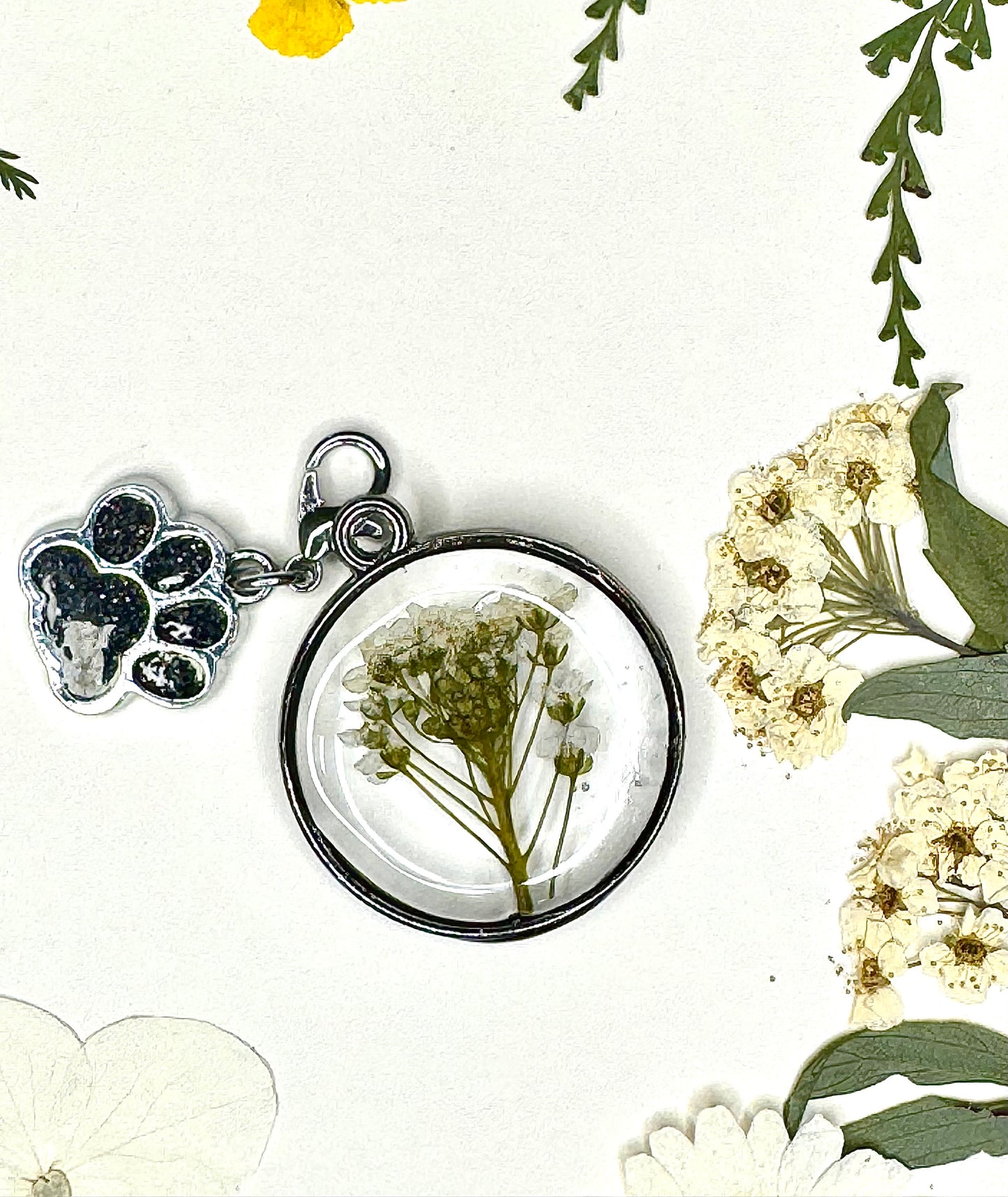 Real Dried Flowers Keychains | Ocean Resin Art Keychains| Cute Accessory