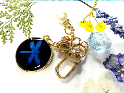 Ghost Dragonfly Keychain | Resin Art | Cute Accessory | Stocking Stuffers | Unique Christmas Gifts