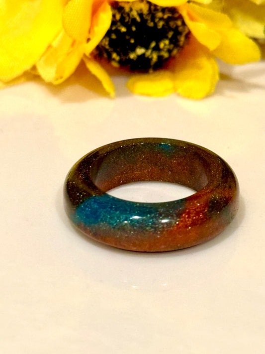 Bohemian Ring - Unique Resin Design, Perfect Bohemian Style