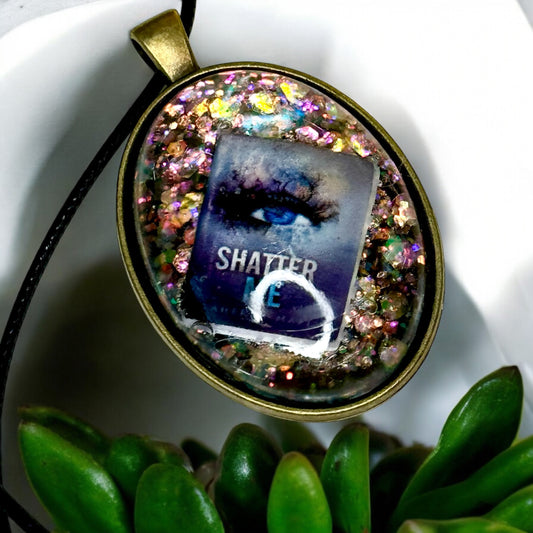 Handcrafted Resin Pendant for Book Lovers – Iridescent Design with Literary Vibes | Stocking Stuffers | Unique Christmas Gifts