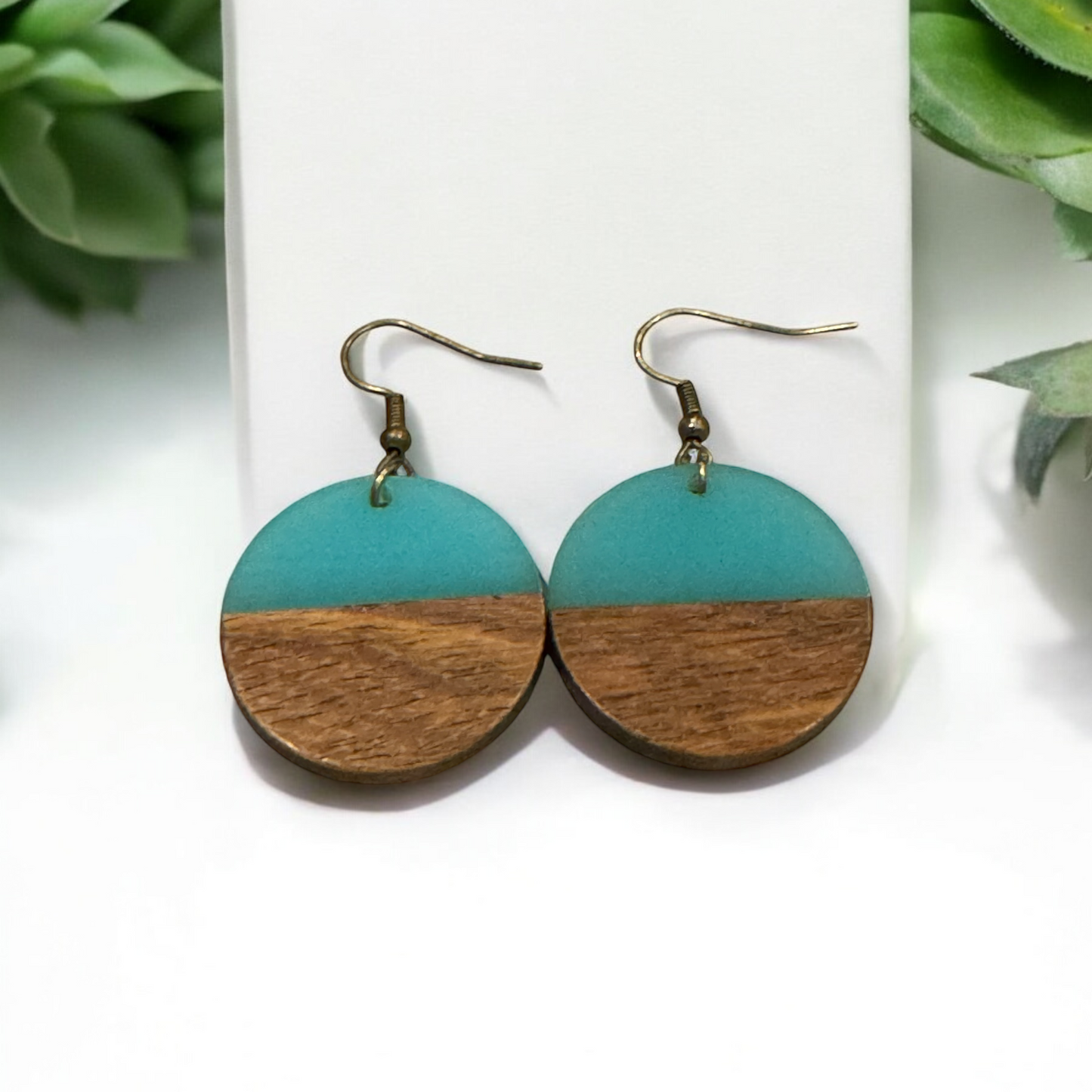 Bohemian Ocean Breeze Wooden Resin Earrings | Stocking Stuffers | Unique Christmas Gifts