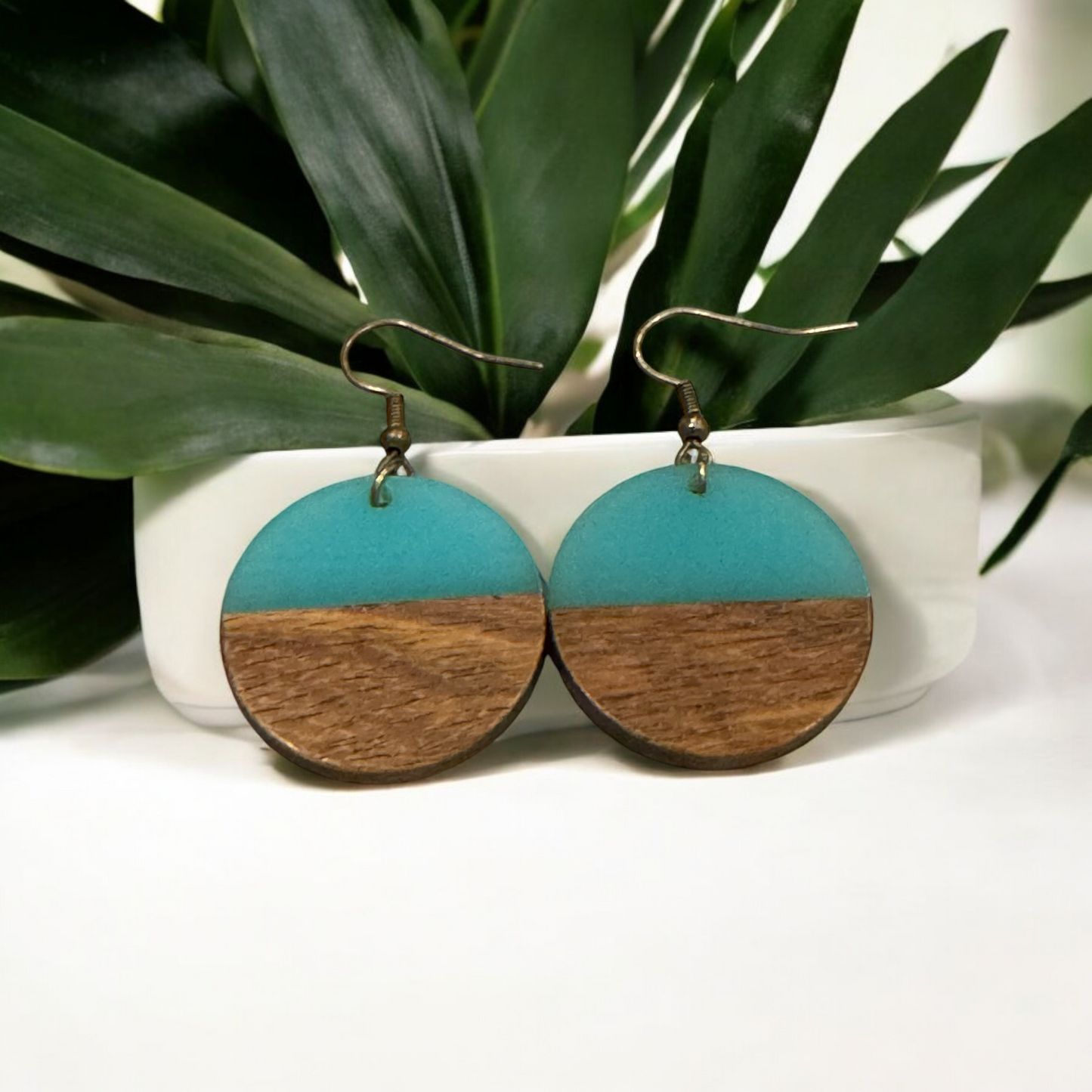 Bohemian Ocean Breeze Wooden Resin Earrings | Stocking Stuffers | Unique Christmas Gifts