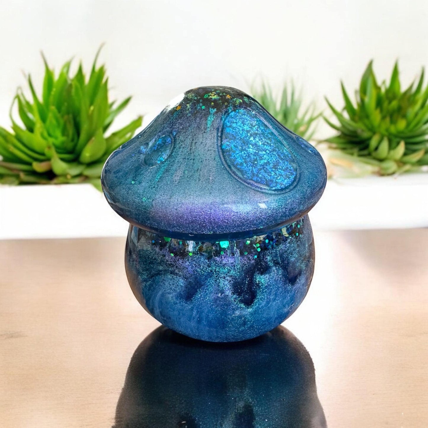 Mystical Mushroom Trinket Box – Handcrafted Resin Storage for Small Keepsakes