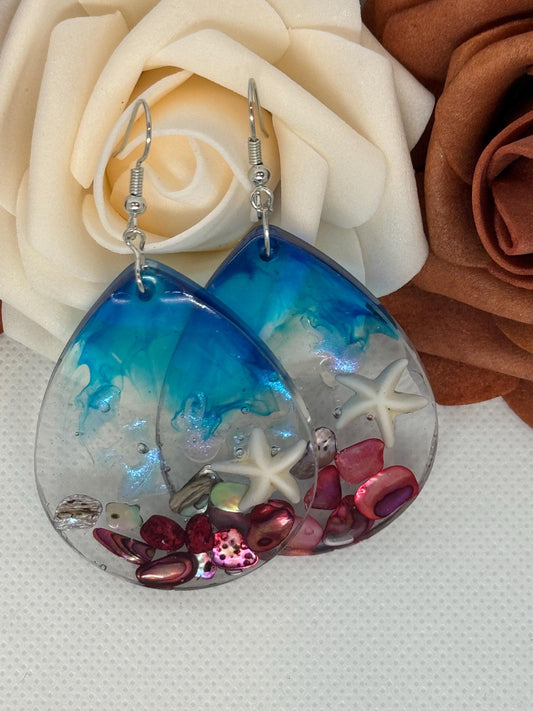 Ocean Wave Resin Earrings | Beautiful Resin Jewelry | Cute Accessories