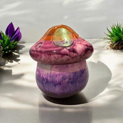 Mystical Mushroom Trinket Box – Handcrafted Resin Storage for Small Keepsakes