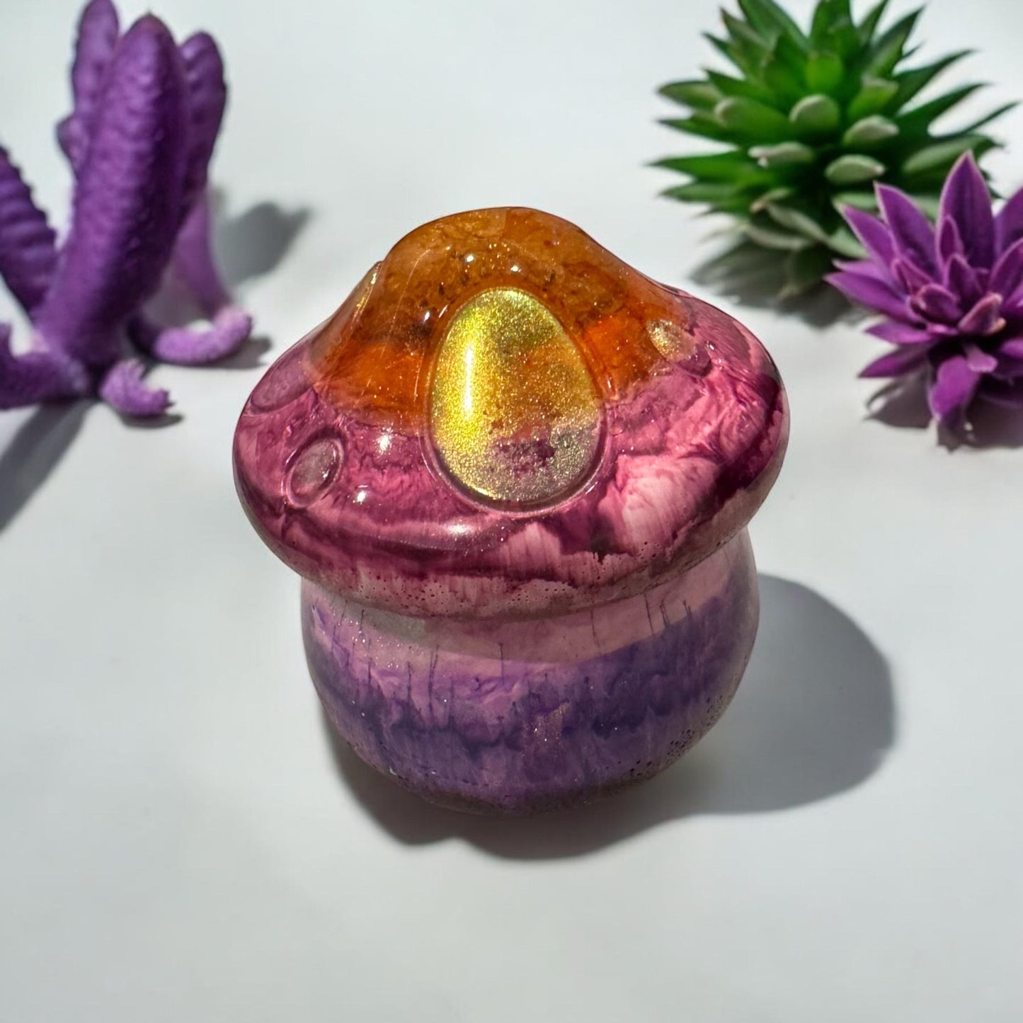 Mystical Mushroom Trinket Box – Handcrafted Resin Storage for Small Keepsakes